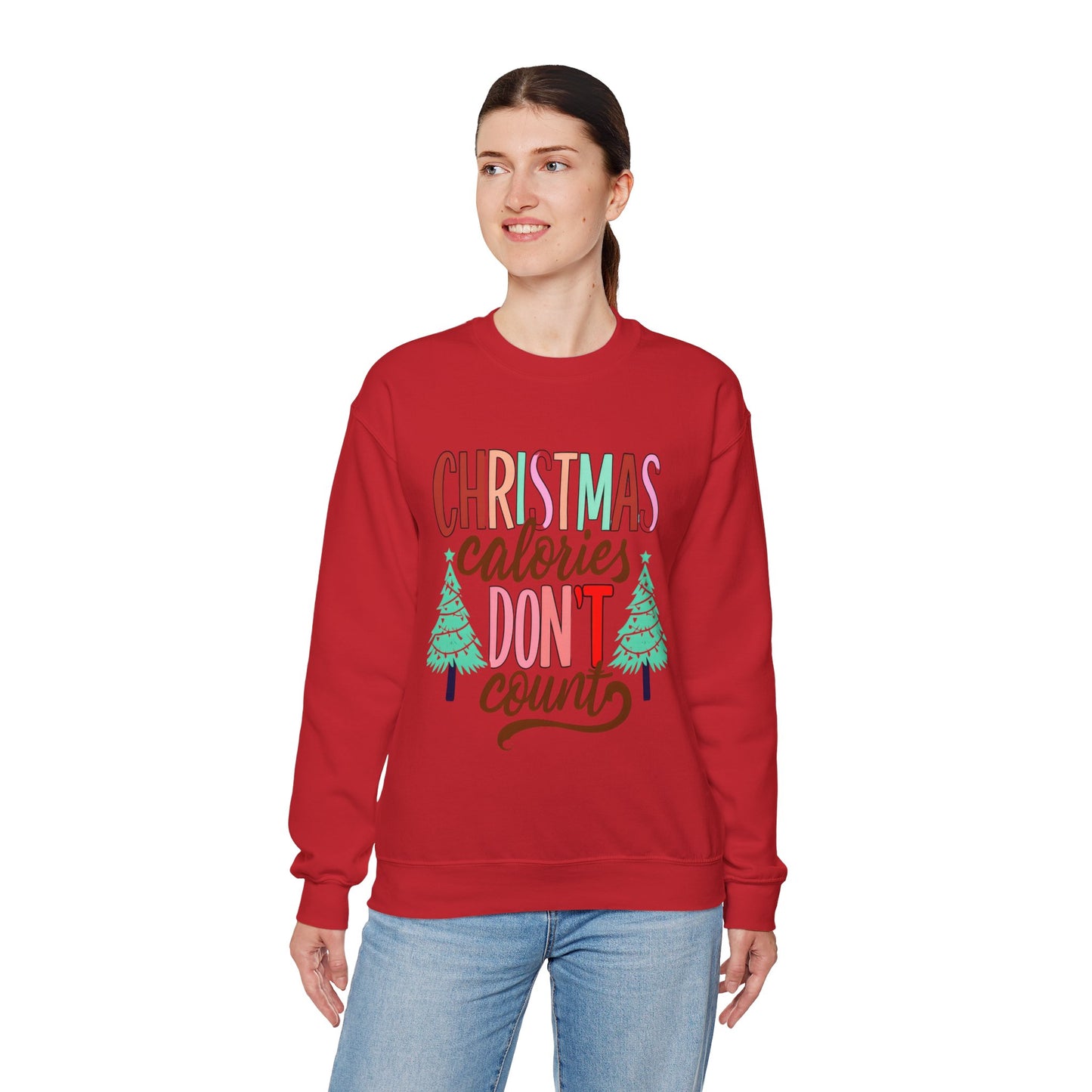 Christmas Calories Don't Count Sweatshirt — Funny Holiday Crewneck