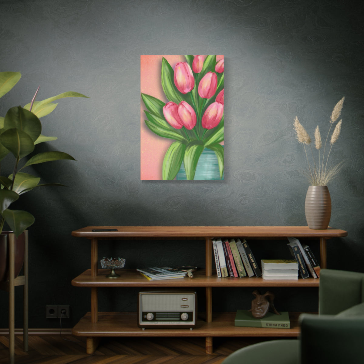 Matte Canvas, Stretched, 1.25" Tulips