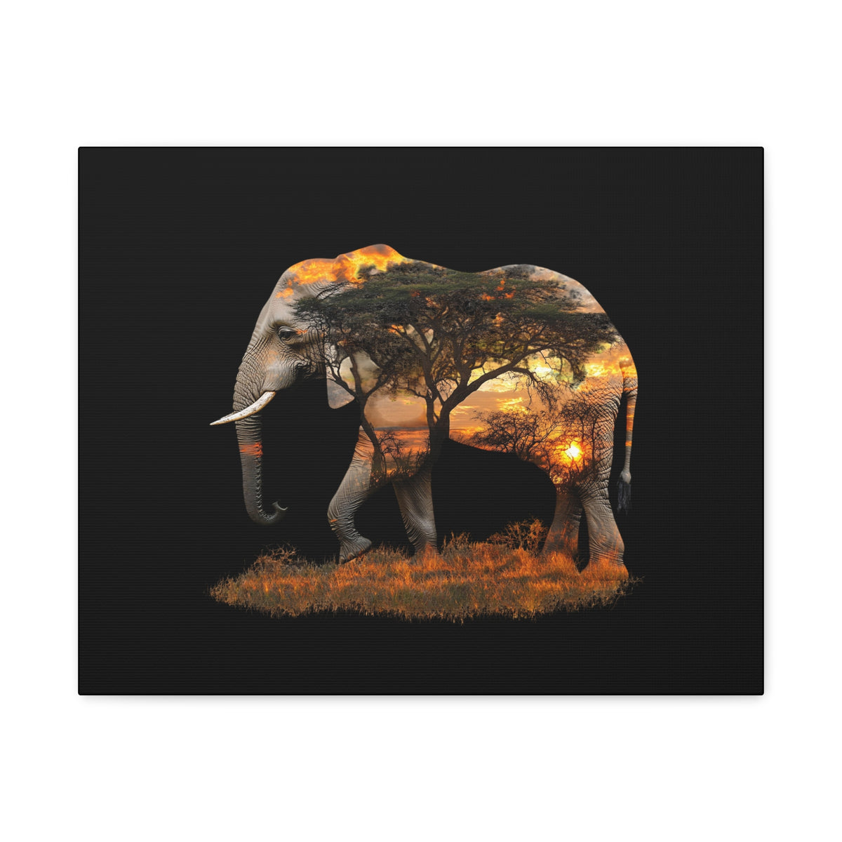 Elephant Tree Matte Canvas Art