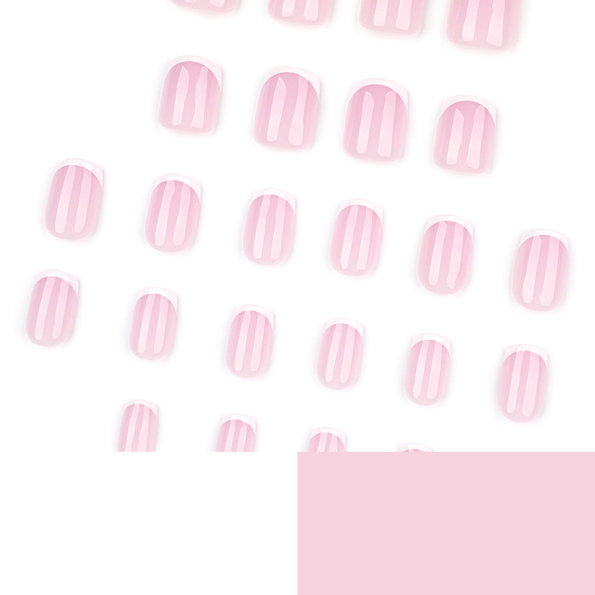 Minimalist French White Wearing Nail Short Square Nail Wearing Nail Sheet Finished Product Wholesale Foreign Trade – Image 4