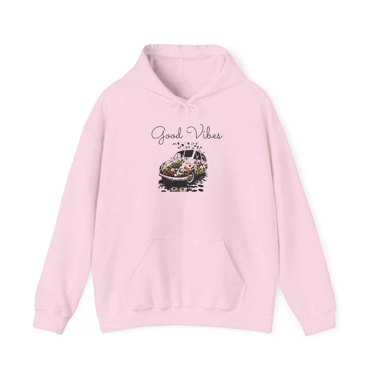 Good Vibes Hooded Sweatshirt - Unisex Heavy Blend, Cozy Gift for Friends, Casual Wear, Summer Outings, Beach Days, Chill Vibes