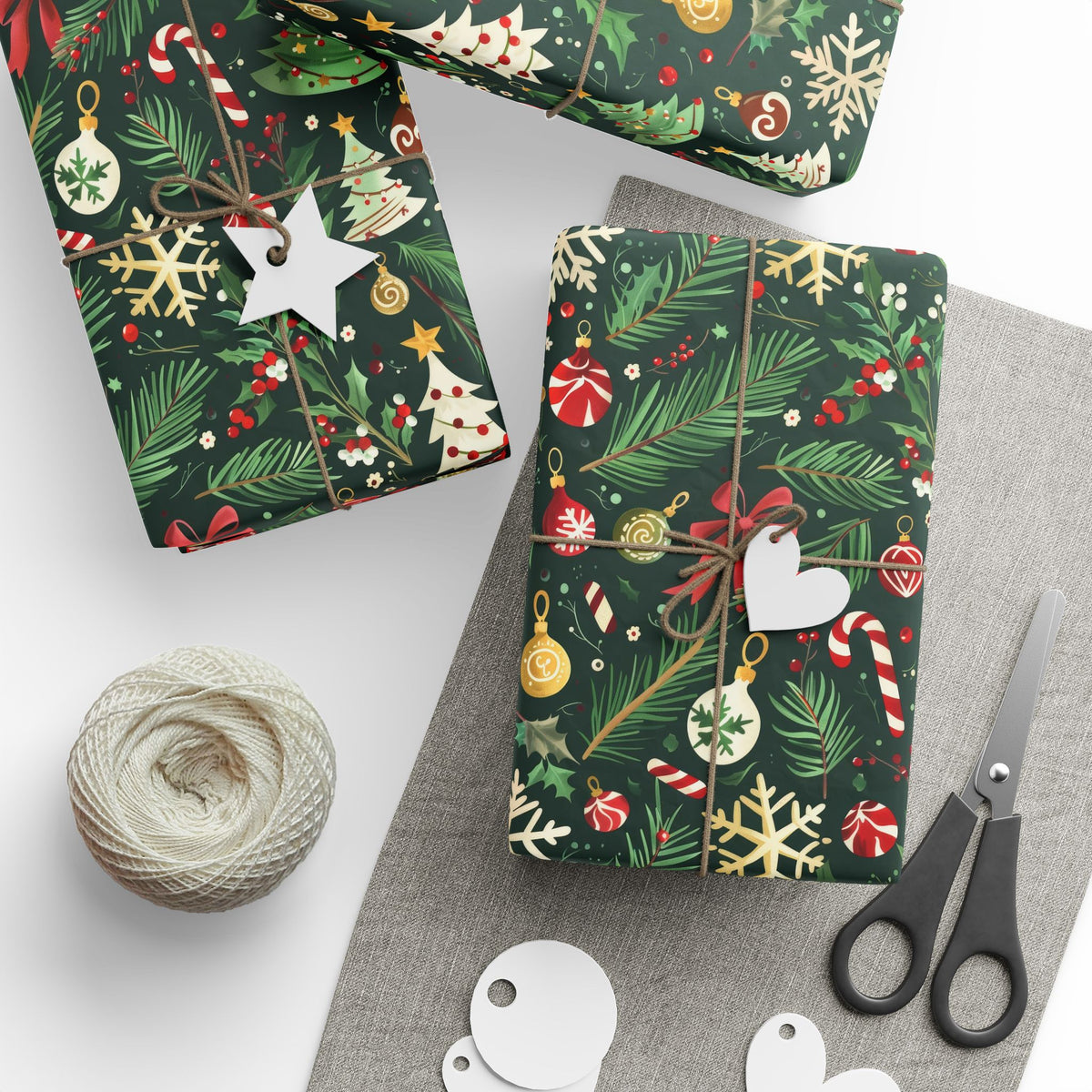 Festive Holiday Wrapping Paper, Christmas Gift Wrap, Eco-Friendly Wrapping, Seasonal Decoration, Unique Gift Presentation