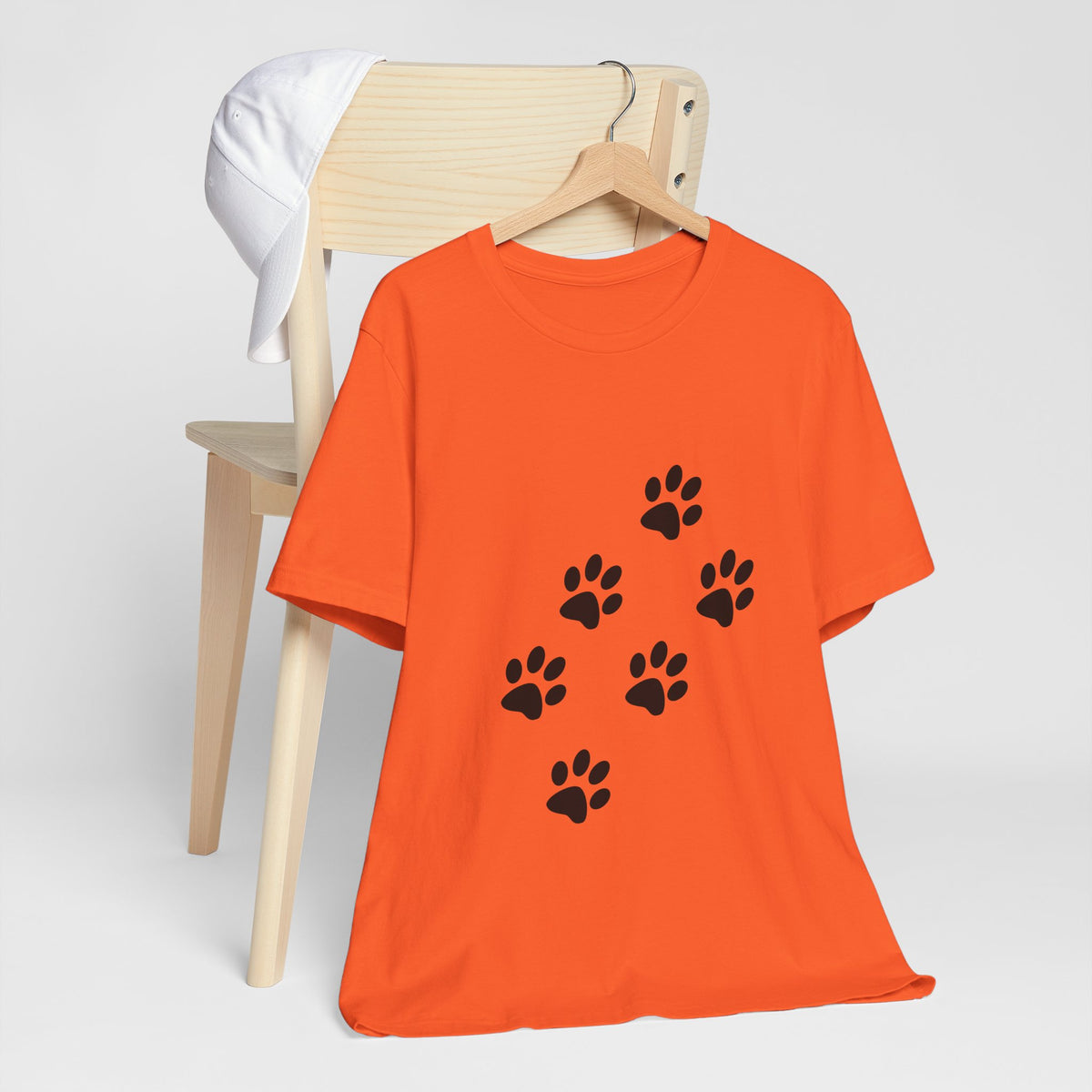 Paw Print Short Sleeve Tee | Unisex Animal Lover Shirt, Pet Owner Gift, Casual Wear, Gifts for Dog Lovers, Comfortable T-Shirt