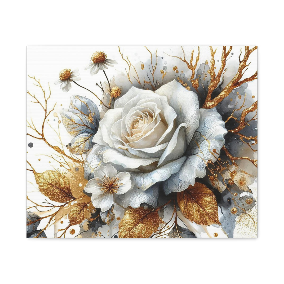 Matte Canvas, Stretched, 1.25" - Gold and Black