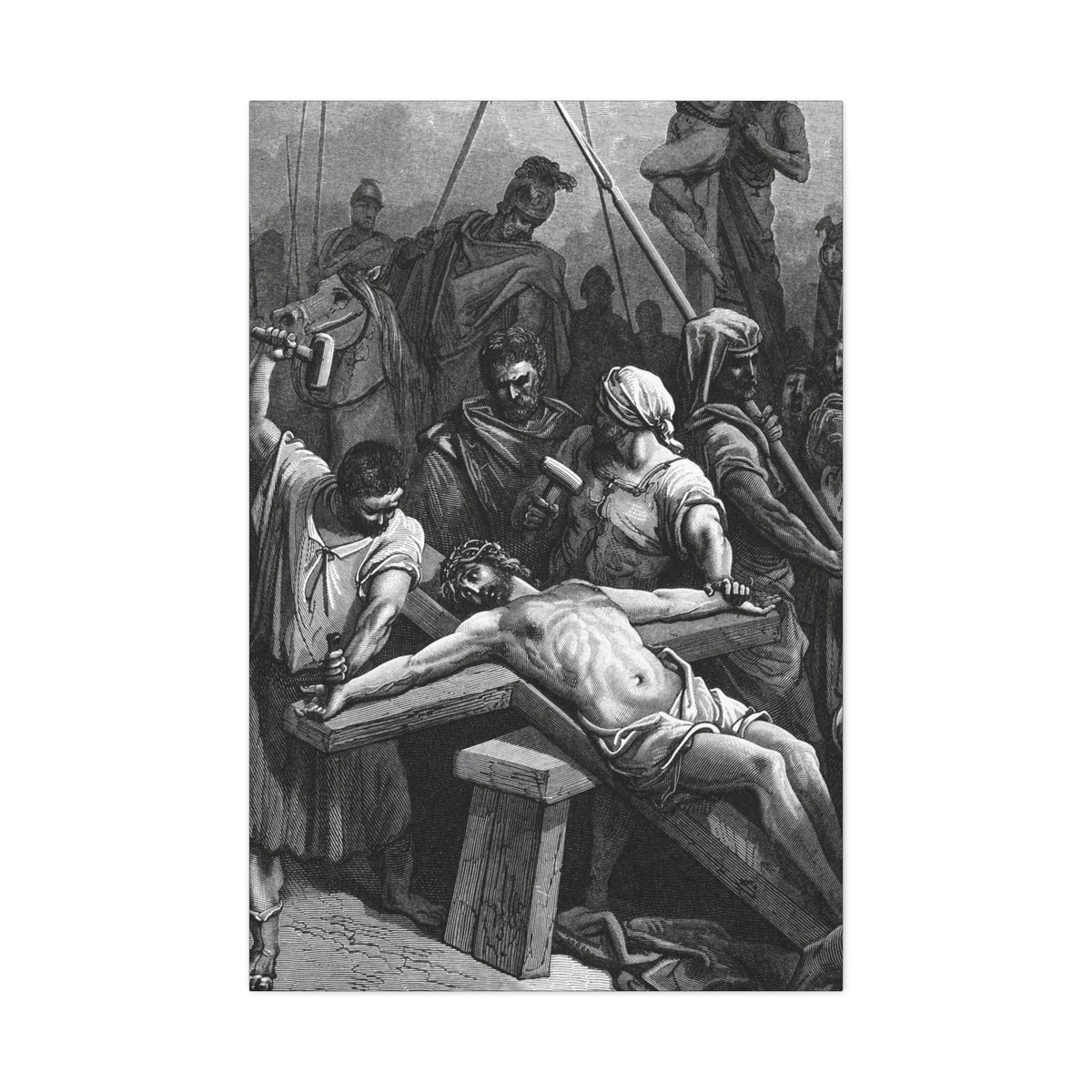 Crucifixion Art Matte Canvas Print – Stretched Religious Wall Decor