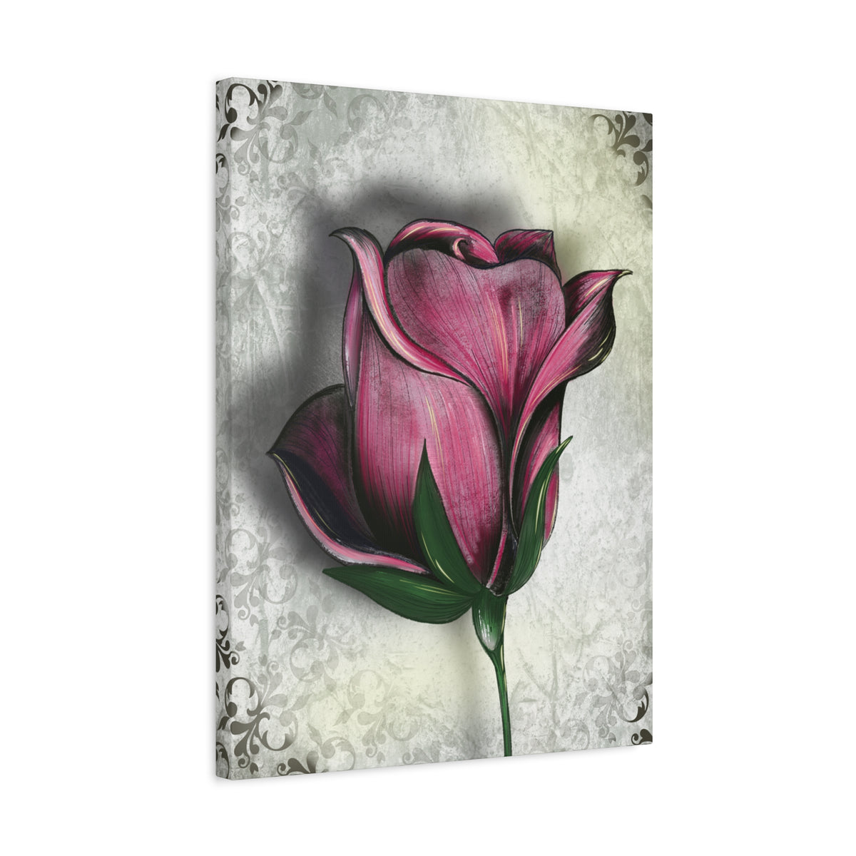 Matte Canvas, Stretched, 1.25" Purple Flowers