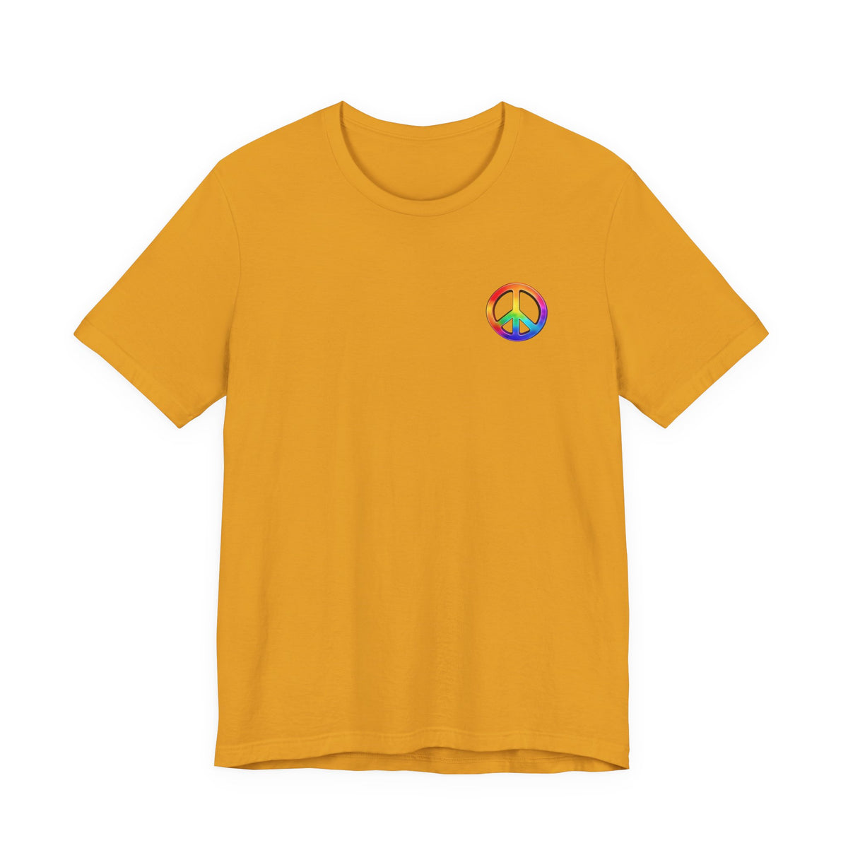 Peace Sign Tie-Dye Tee — Rainbow Hippie Peace Symbol T-Shirt