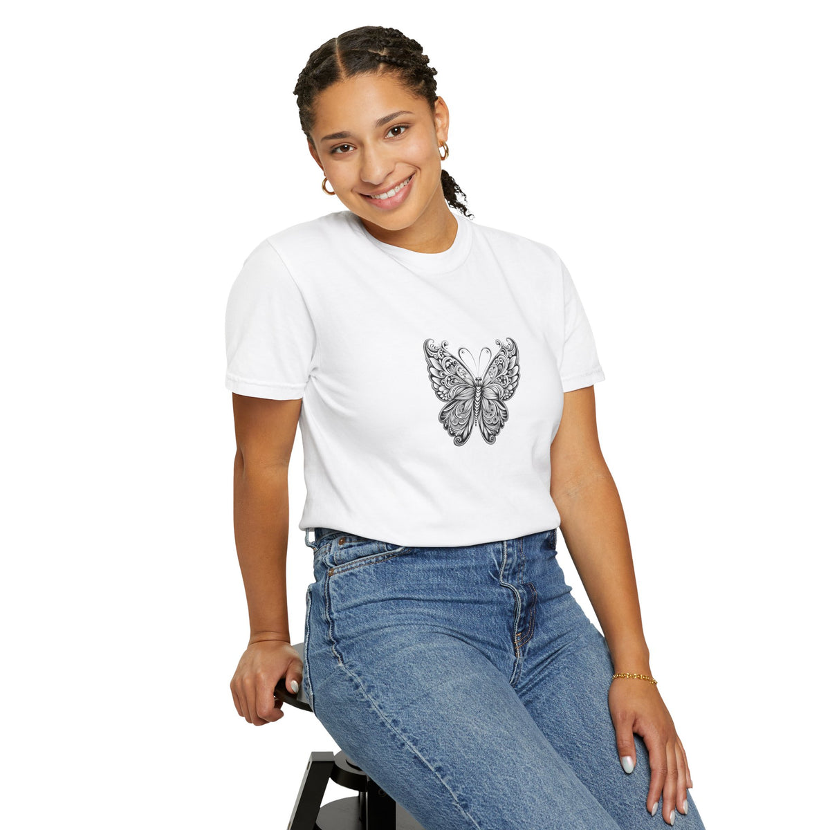 Bohemian Butterfly T-shirt, Unisex Clothing, Nature Inspired Tee, Gift for Her, Casual Wear, Summer Fashion