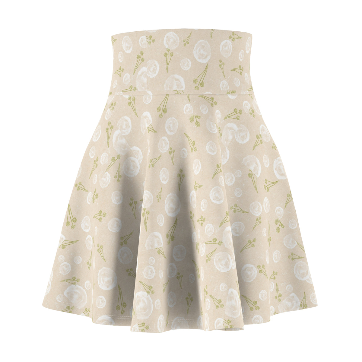 Floral Women's Skater Skirt, Casual Summer Dress, Retro Mini Skirt, Garden Party Outfit, Everyday Wear, Gift for Her