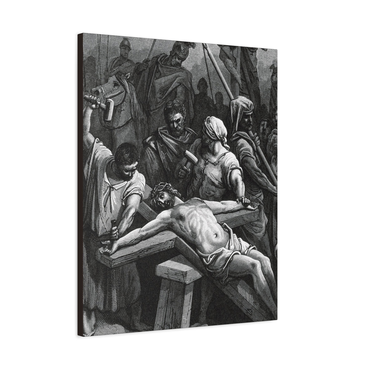 Crucifixion Art Matte Canvas Print – Stretched Religious Wall Decor