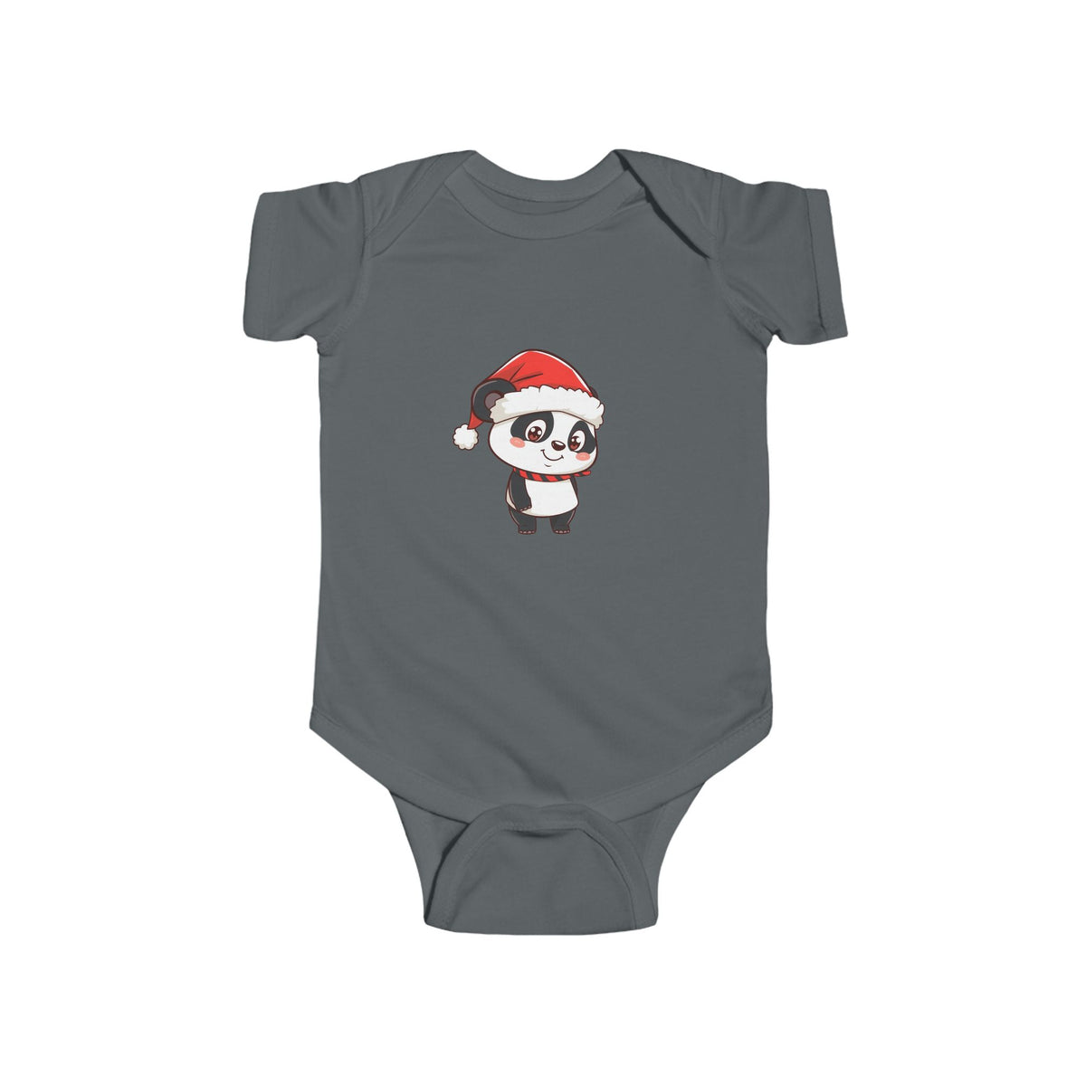 Cute Christmas Panda Bodysuit for Infants, Baby Christmas Outfit, Holiday Gift for Newborns, Festive Baby Clothes, Santa Panda Design