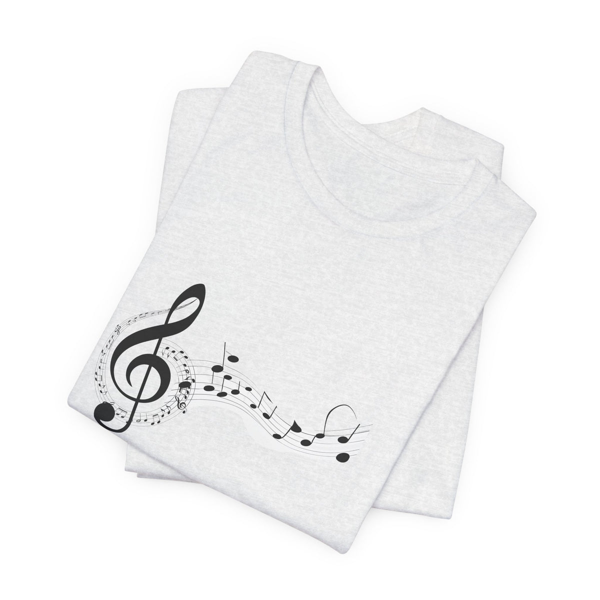 Musical Notes Short Sleeve Tee for Music Lovers