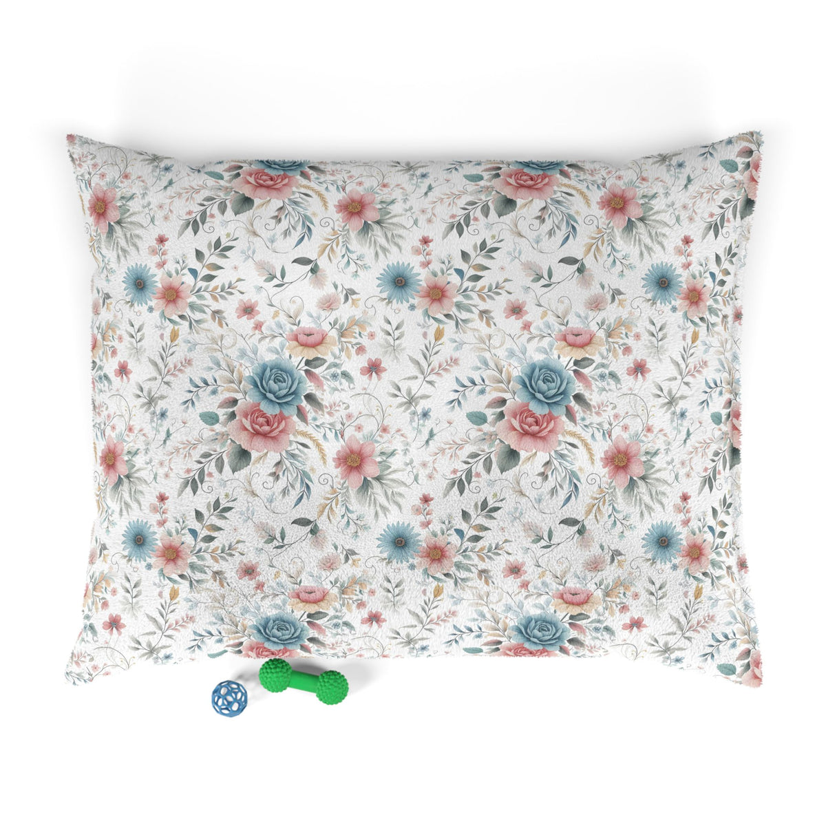 Floral Pet Bed - Cozy Furry Dog & Cat Bed, Decorative Cushion for Pets, Gift for Pet Lovers, Comfortable Pet Sleeping Pad