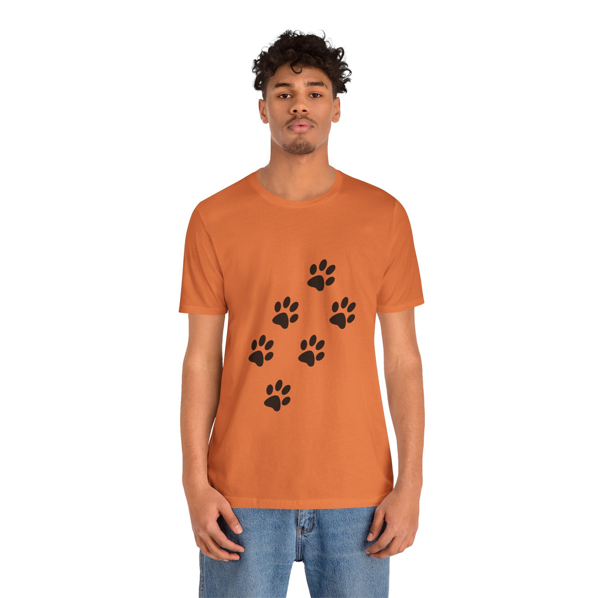 Paw Print Short Sleeve Tee | Unisex Animal Lover Shirt, Pet Owner Gift, Casual Wear, Gifts for Dog Lovers, Comfortable T-Shirt