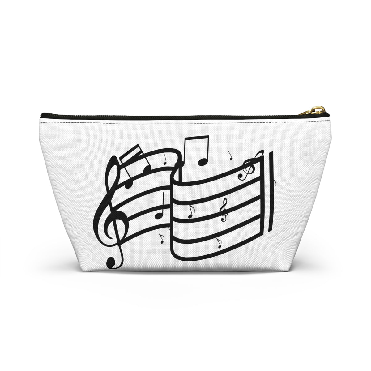 Music Notes Accessory Pouch — T-Bottom Makeup & Gadget Organizer