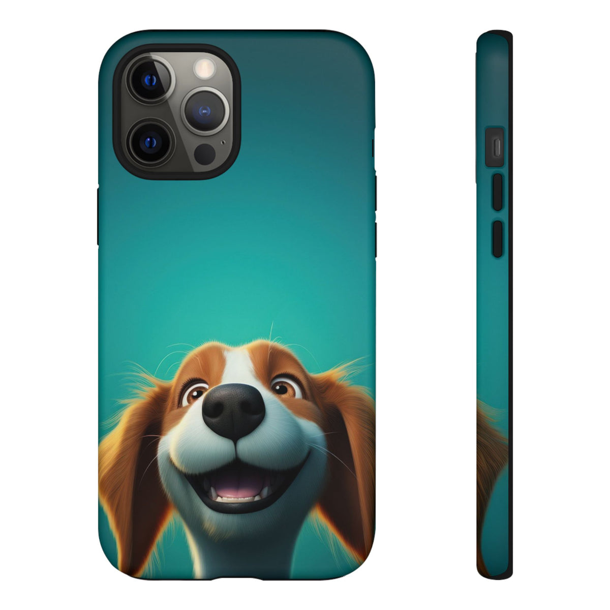 Happy Dog Phone Case — Cute Cartoon Puppy Protective Phone Cover