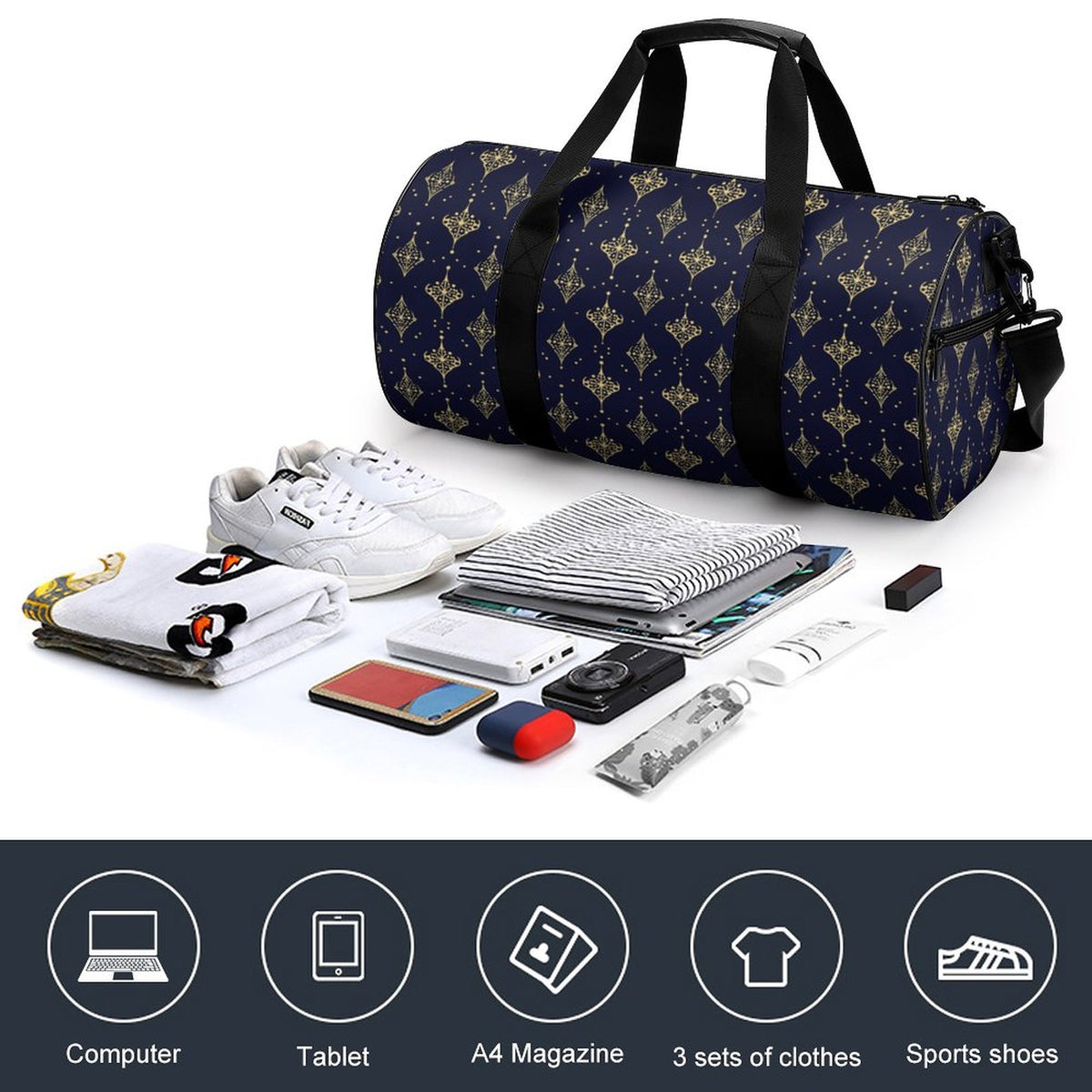 Cylindrical Gym Bag