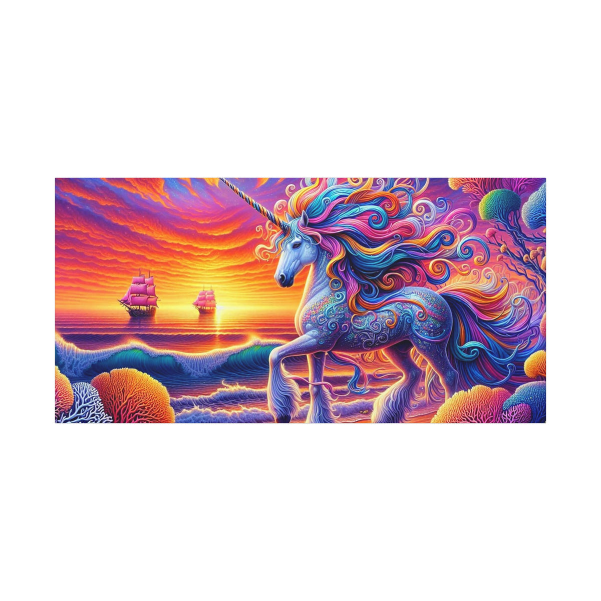 Matte Canvas, Stretched, 1.25" Unicorn