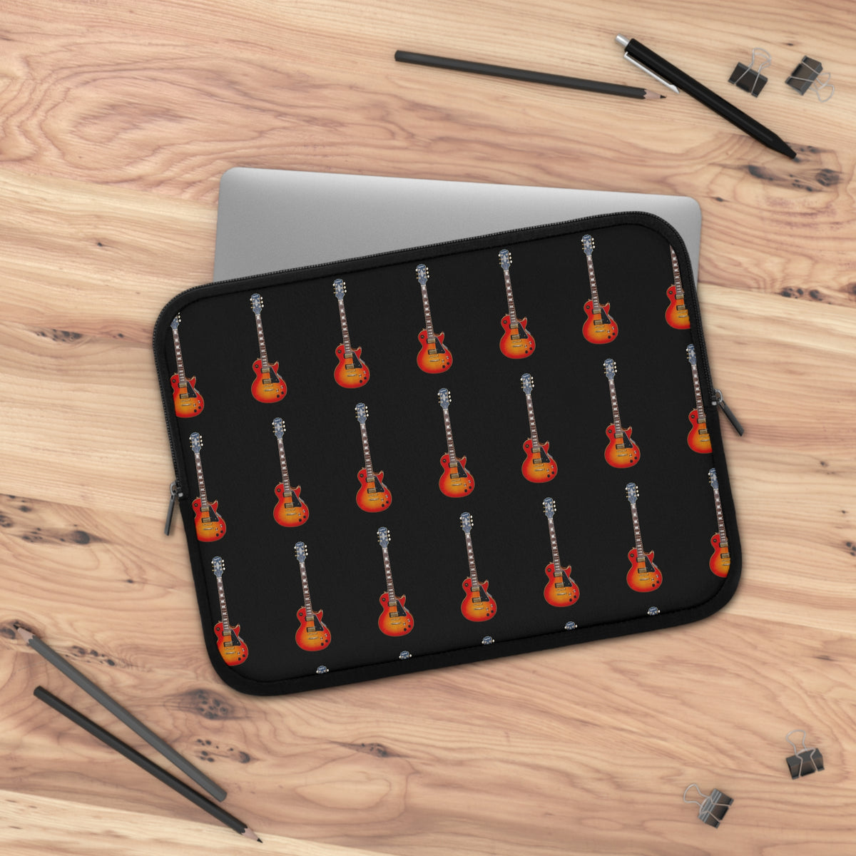 Guitar Pattern Laptop Sleeve | Music Lover Gift