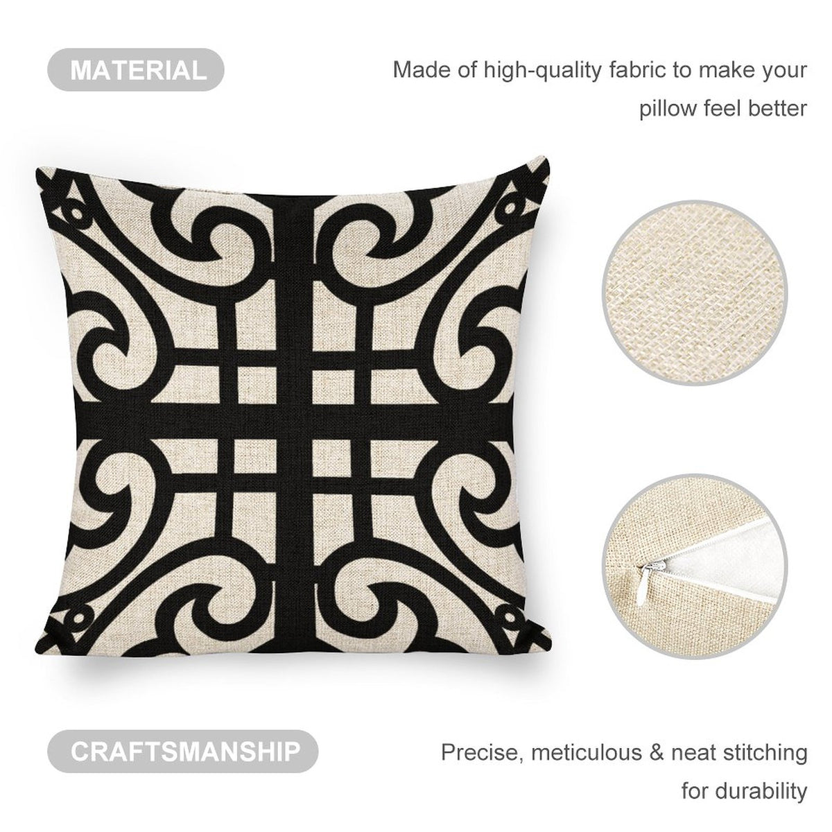Personalized Photo Pillowcases (Pillow Excluded) Swirls and lines