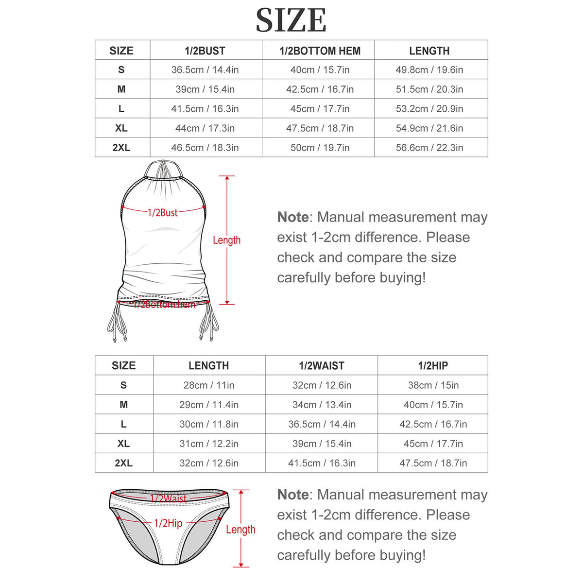 Halter High Neck 2-Piece Swimsuit Set for Women - Letter K