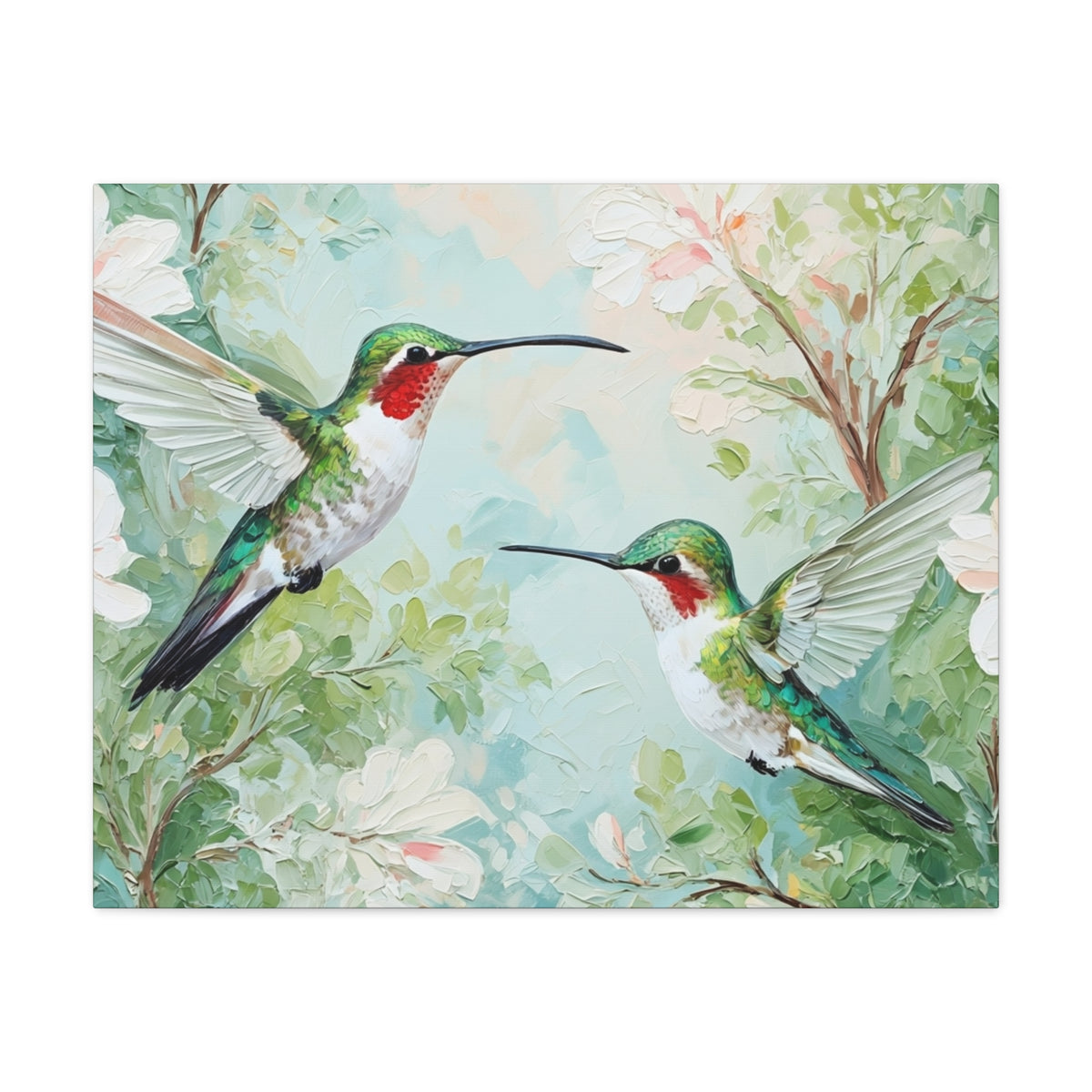 Hummingbird Canvas Wall Art — Stretched Matte Nature Print