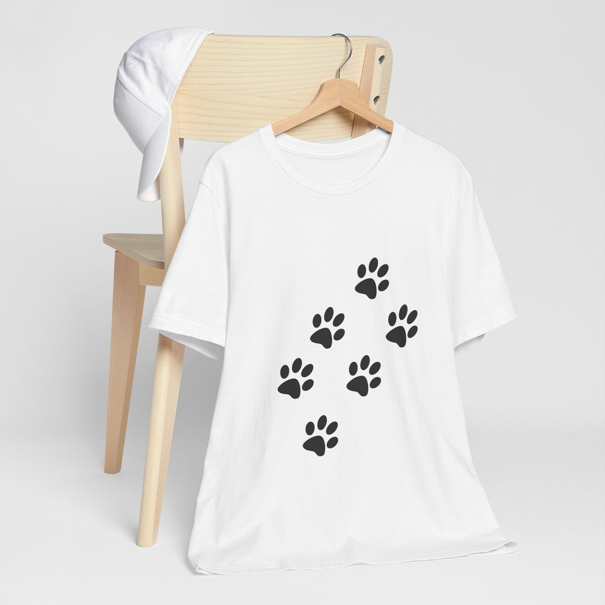 Paw Print Short Sleeve Tee | Unisex Animal Lover Shirt, Pet Owner Gift, Casual Wear, Gifts for Dog Lovers, Comfortable T-Shirt