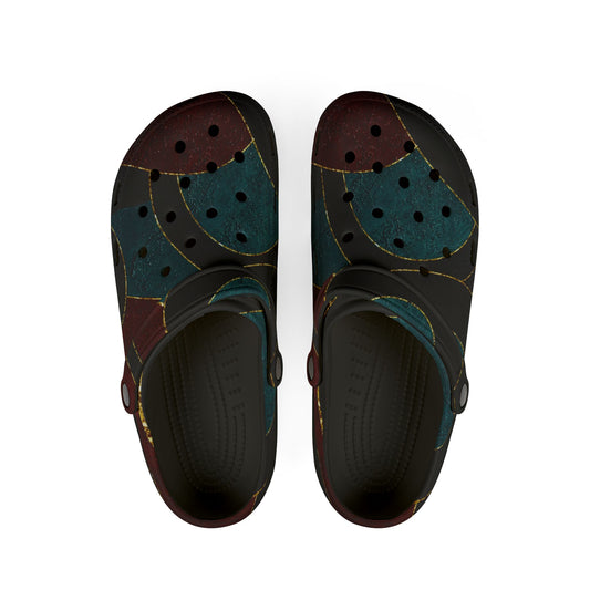 Abstract Polka Dot EVA Clogs — Comfortable Slip-On Rubber Shoes