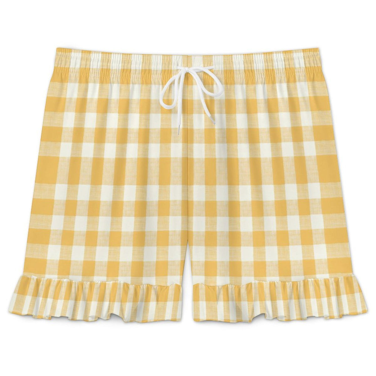 Ruffled Pajama Set Yellow Stripes