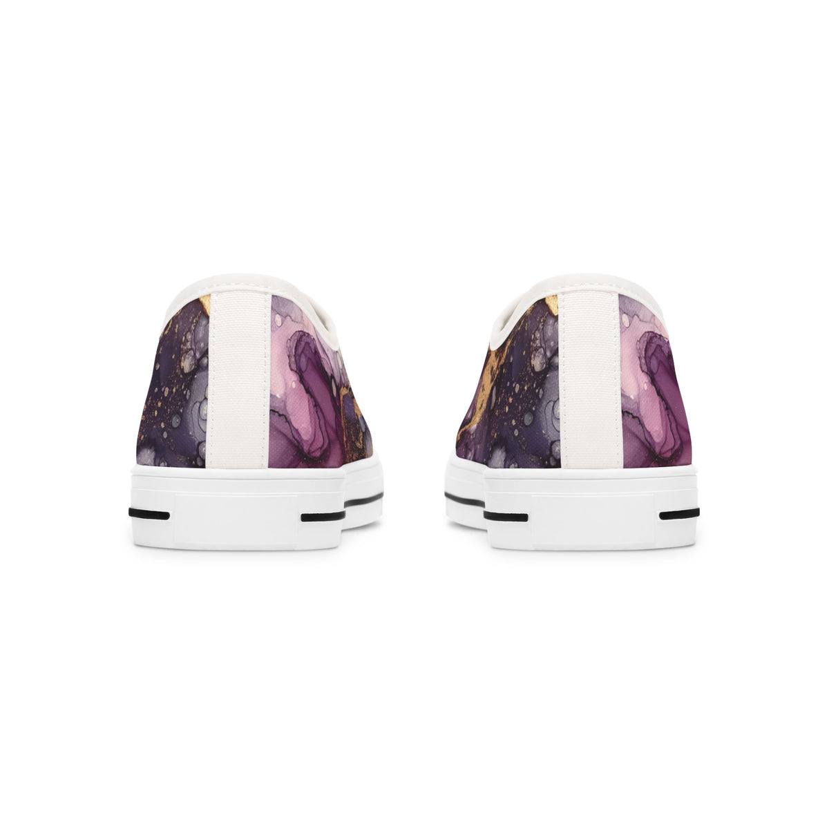 Low Top Sneakers — Purple Marble Galaxy Print