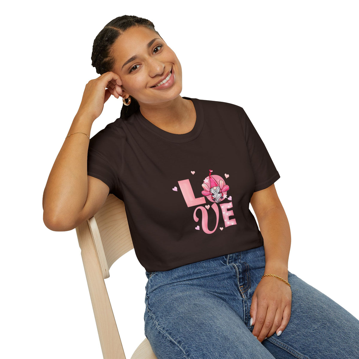 Love Cherry Blossom T-Shirt — Pink Floral "LOVE" Graphic Tee