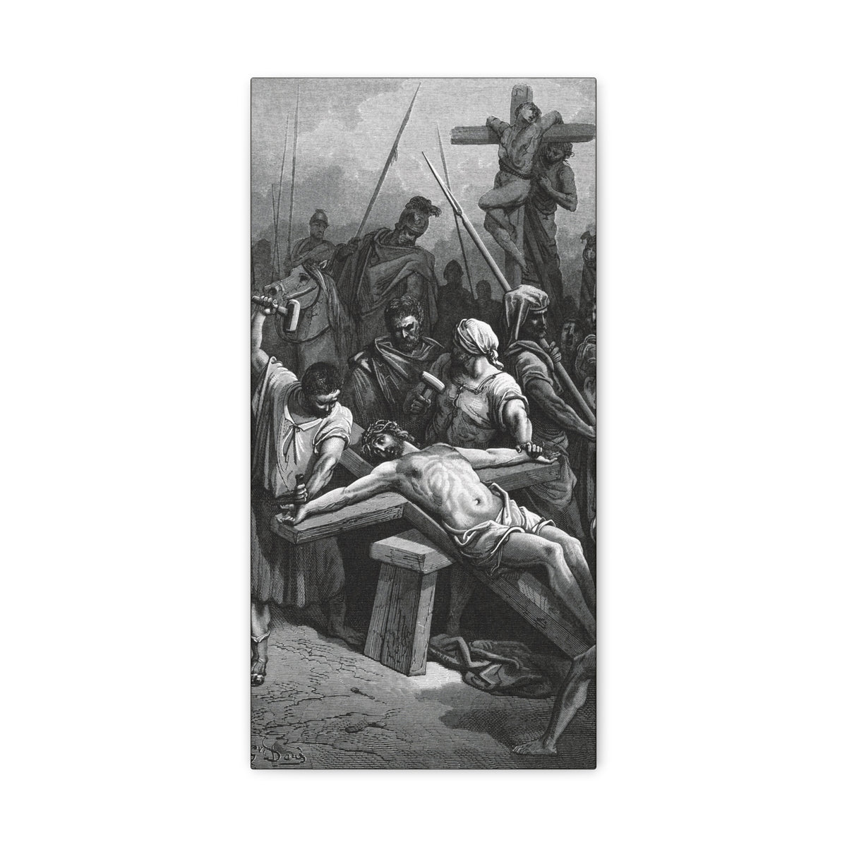 Crucifixion Art Matte Canvas Print – Stretched Religious Wall Decor