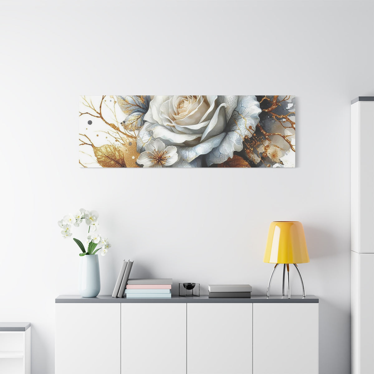 Matte Canvas, Stretched, 1.25" - Gold and Black