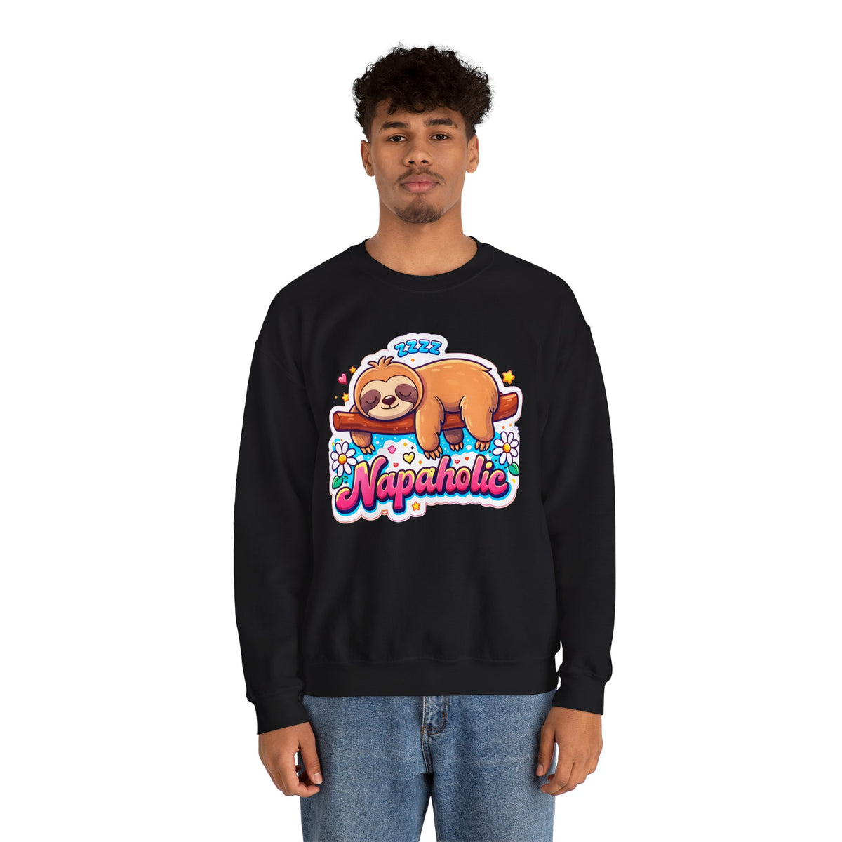 Napaholic Sweatshirt — Cute Sloth Nap Lover Crewneck