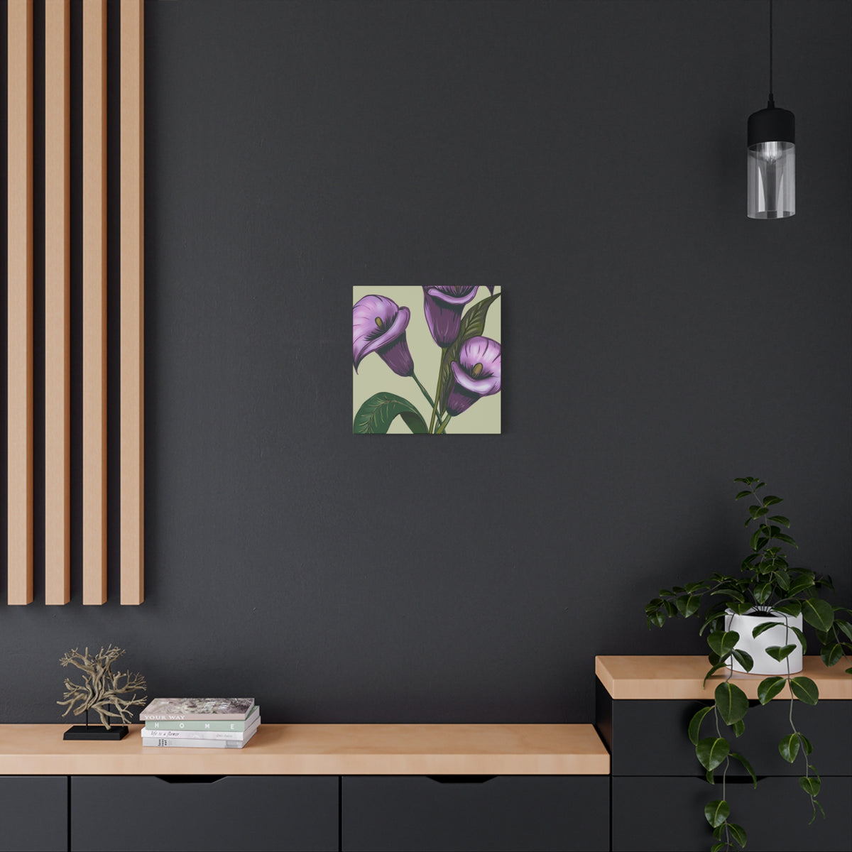 Copy of Matte Canvas, Stretched, 1.25" Purple Flowers