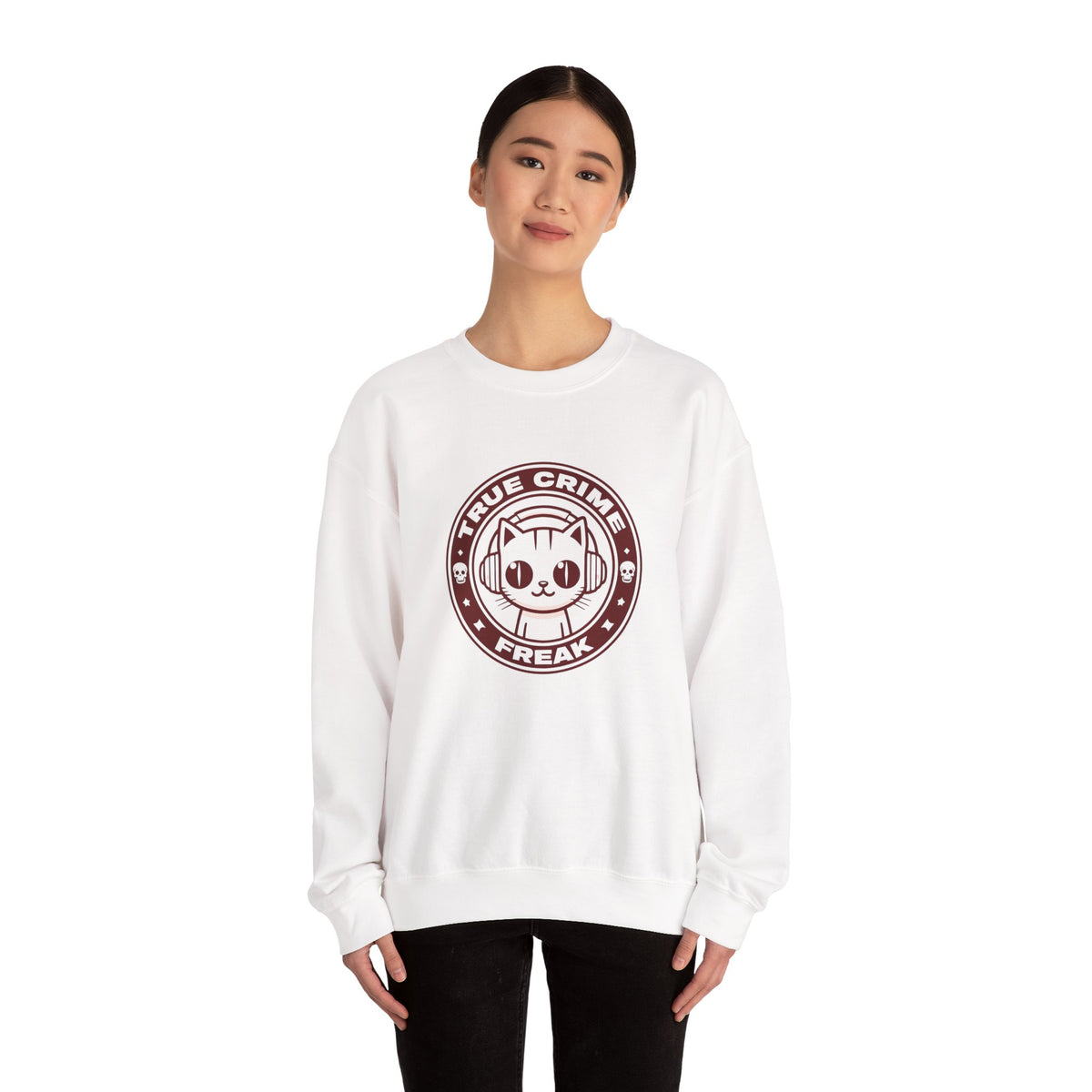 True Crime Freak Cat Crewneck Sweatshirt