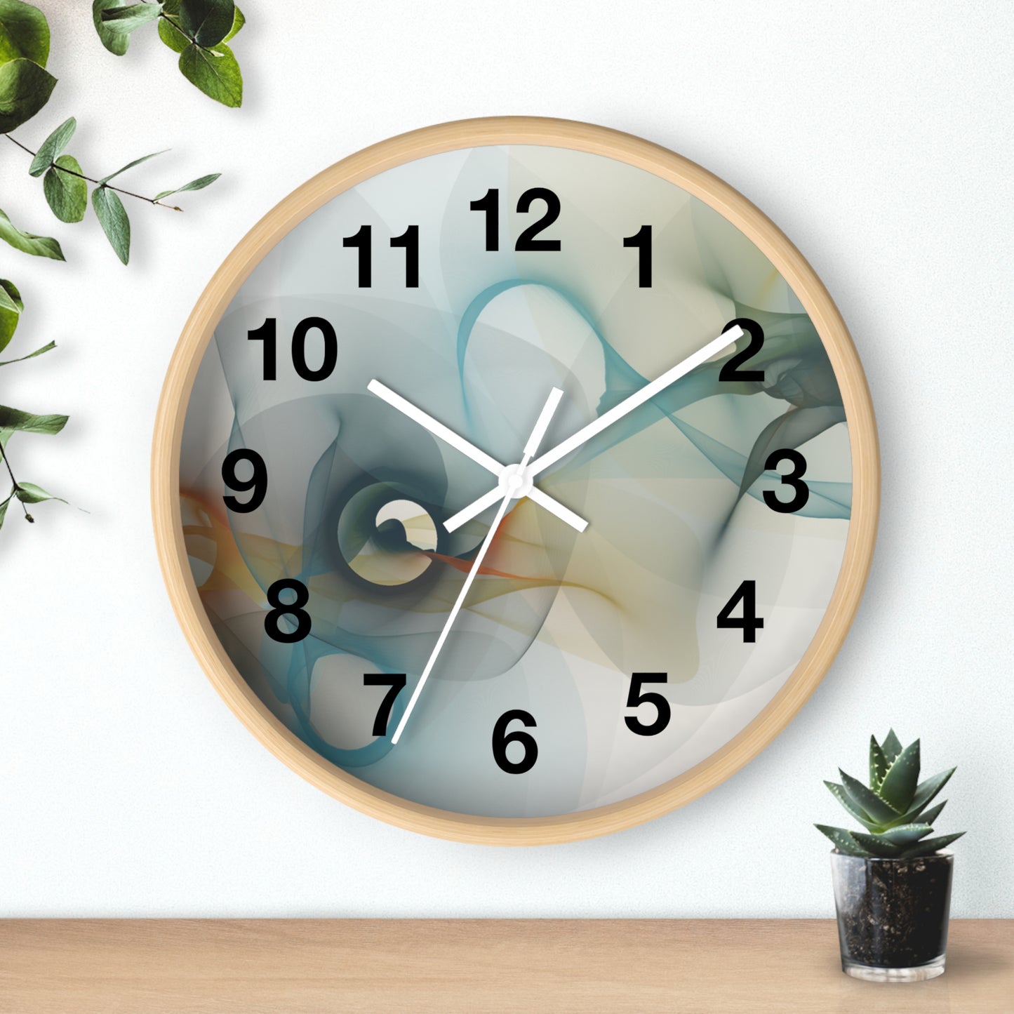 Abstract Smoke Wall Clock | Modern Home Decor