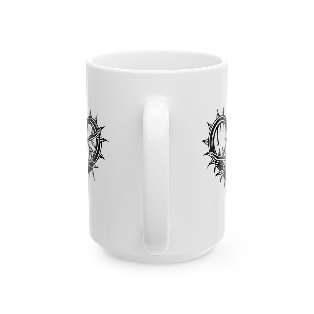 Gothic Heart Design Ceramic Mug | Unique Coffee Cup for Gifts, Valentine's Day, Home Decor, Art Lovers, or Halloween