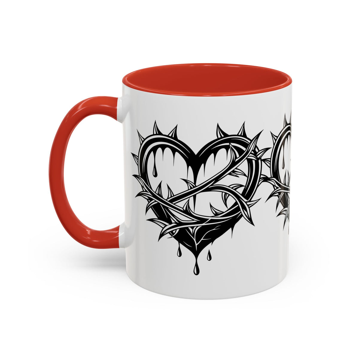 Gothic Heart Mug, Unique Art Coffee Cup for Gifting, Gothic Home Decor, Perfect for Friends, Gothic Style Drinkware