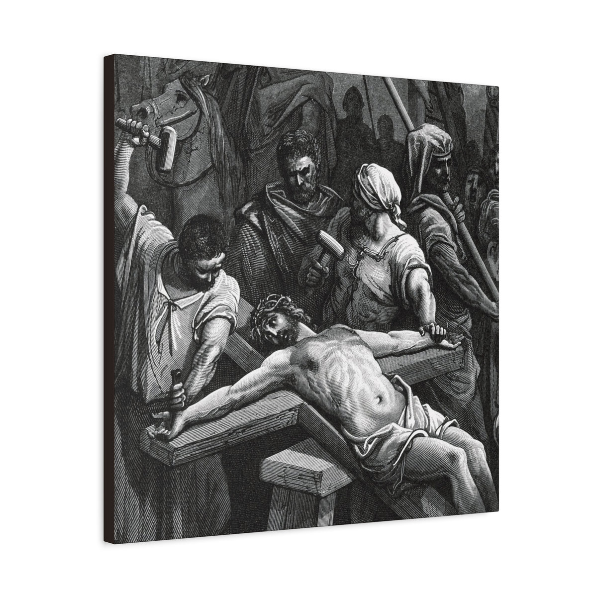 Crucifixion Art Matte Canvas Print – Stretched Religious Wall Decor