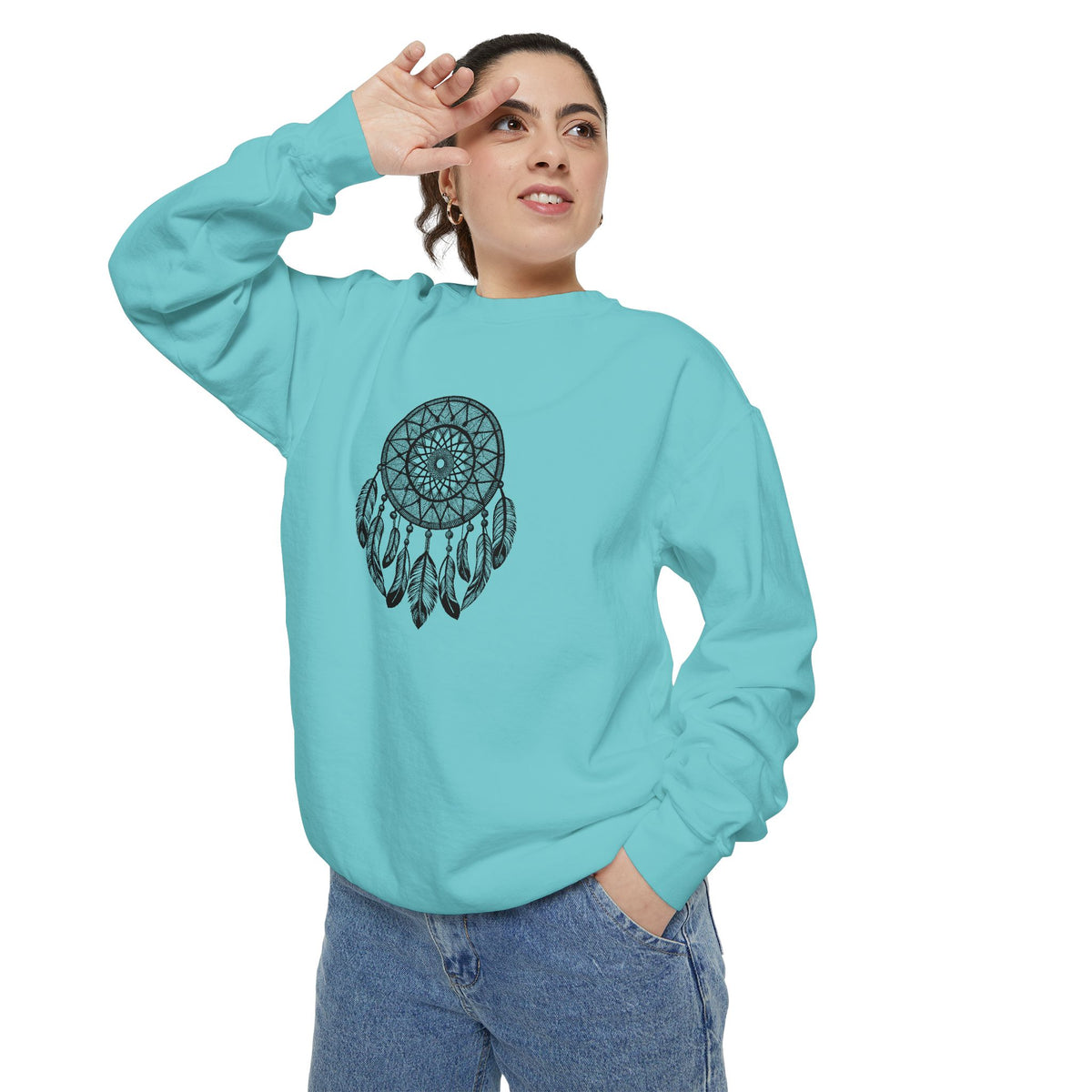 Dreamcatcher Sweatshirt for Cozy Vibes, Perfect Gift for Boho Lovers, Casual Outfits, Fall Style, Relaxing Days