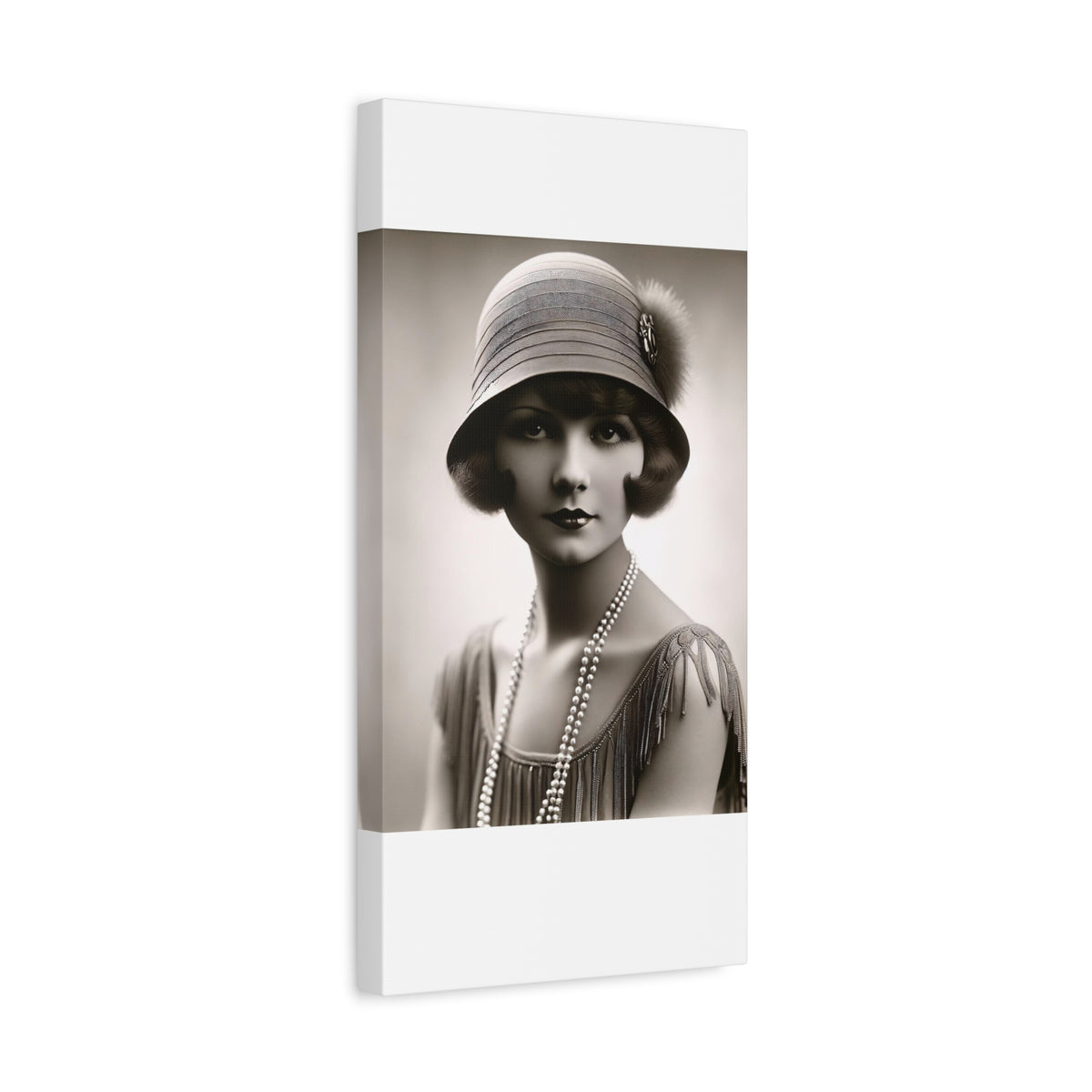 Vintage 1920s Flapper Portrait Canvas