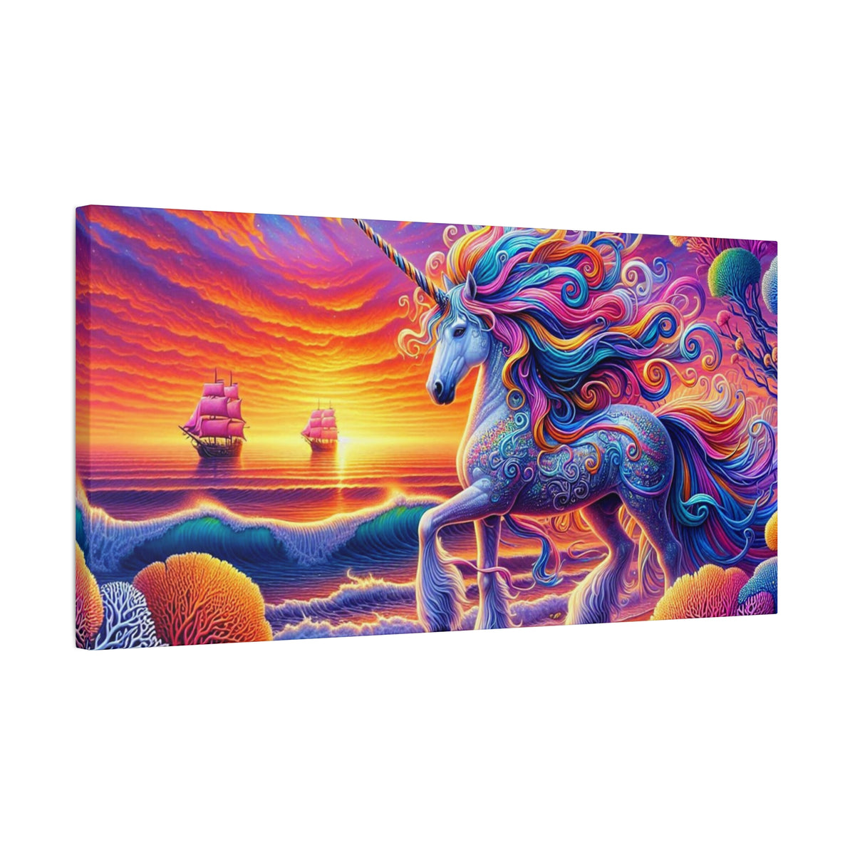 Matte Canvas, Stretched, 1.25" Unicorn