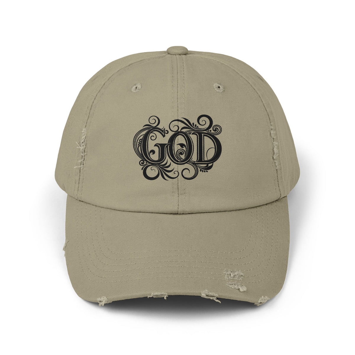 Distressed God Cap, Unisex Casual Hat, Trendy Vintage Cap, Faith Inspired Headwear, Gift for Religious Devotees