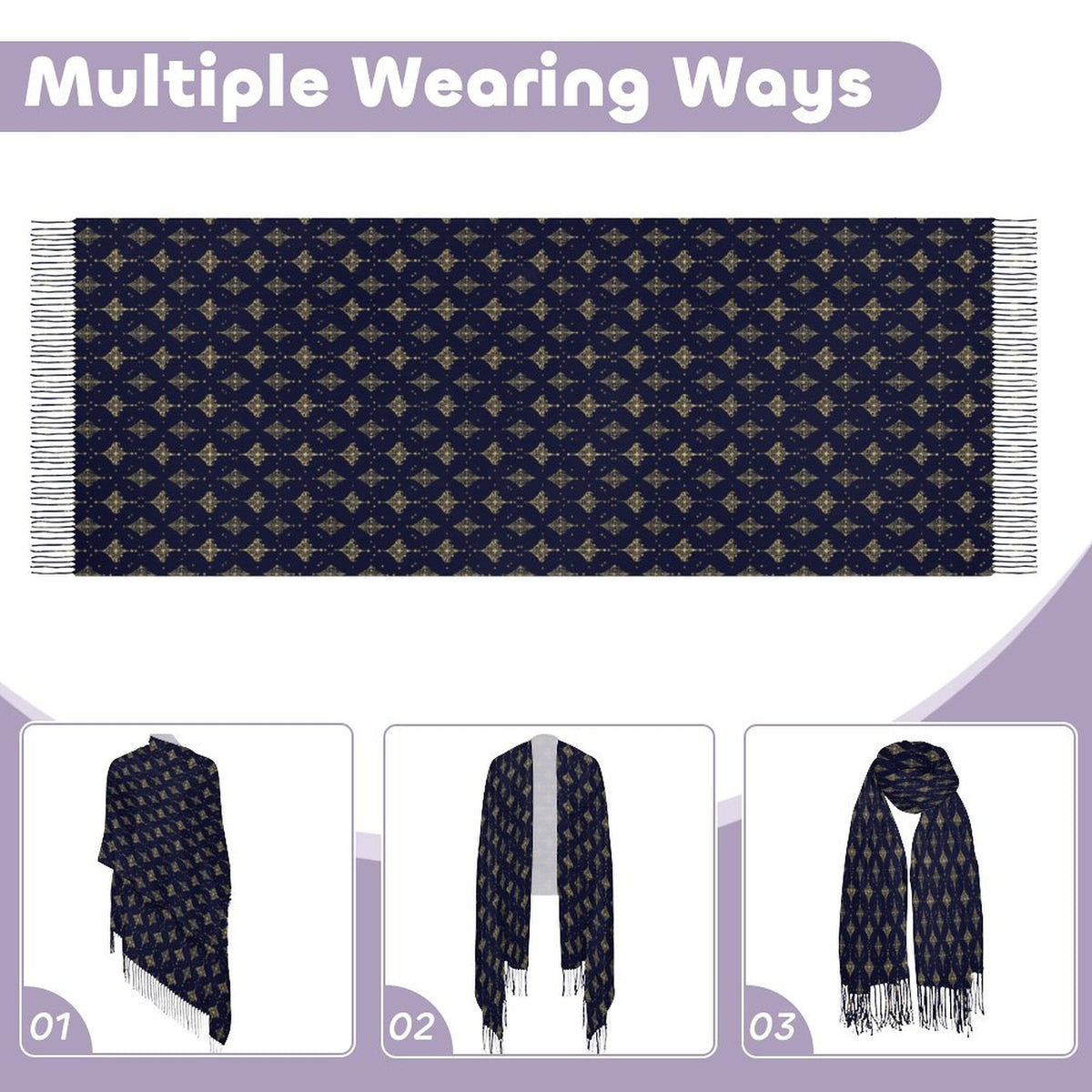 Cashmere-like Tassel Scarf