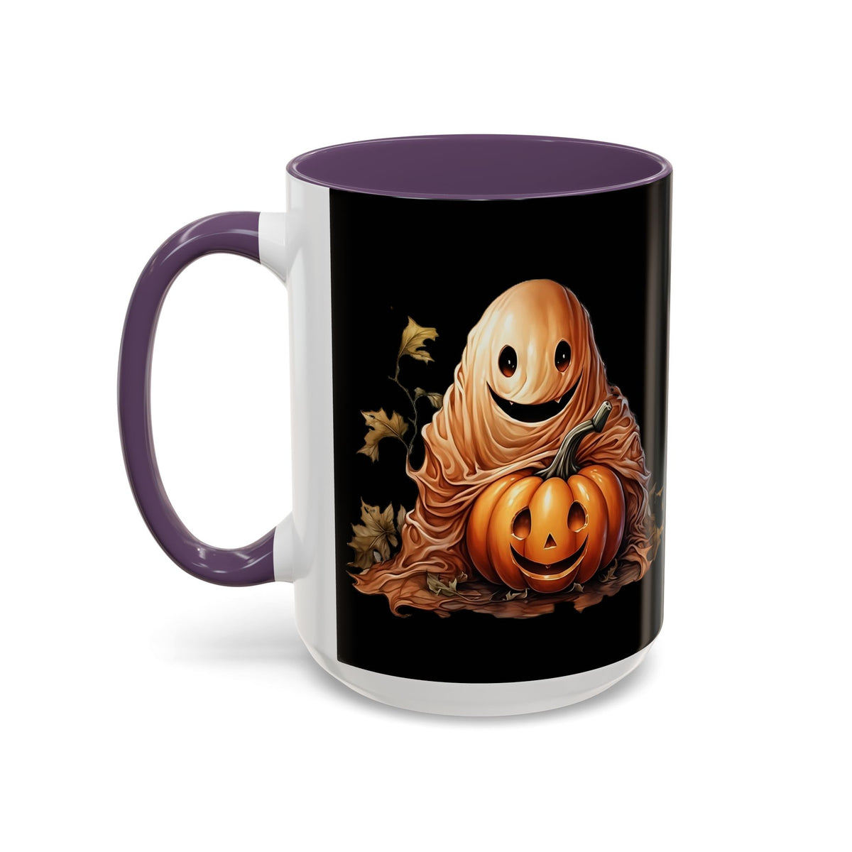 Halloween Ghost Pumpkin Coffee Mug, Spooky Drinkware, Fall Decor, Halloween Gift, Pumpkin Spice Lover's Mug