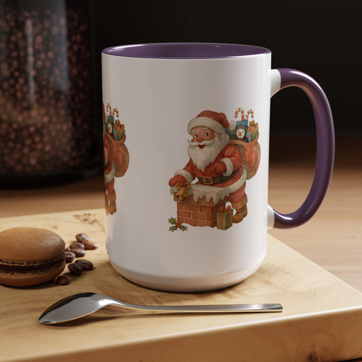 Festive Santa Coffee Mug, Holiday Gift, Christmas Decorations, Cozy Kitchen, Unique Mug, Santa-Themed Drinkware