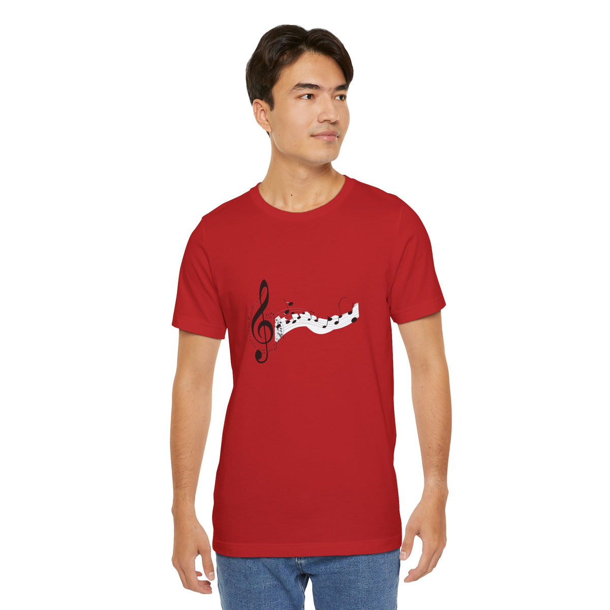 Musical Notes Short Sleeve Tee for Music Lovers