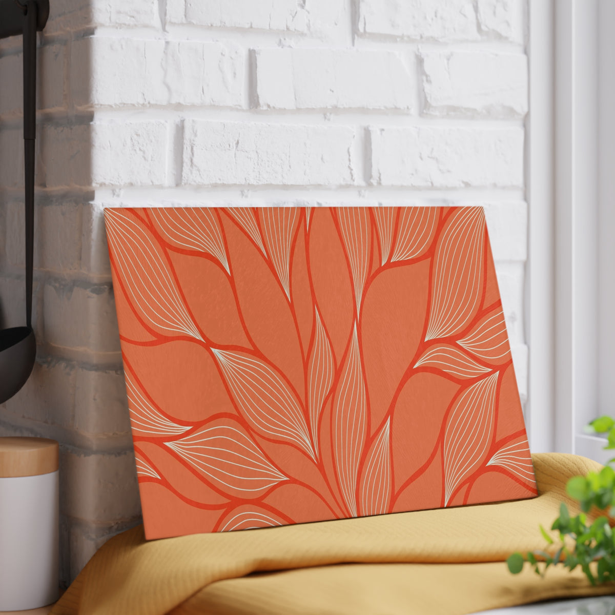 Elegant Floral Design Glass Cutting Board - Perfect for Weddings, Housewarming, or Any Culinary Enthusiast