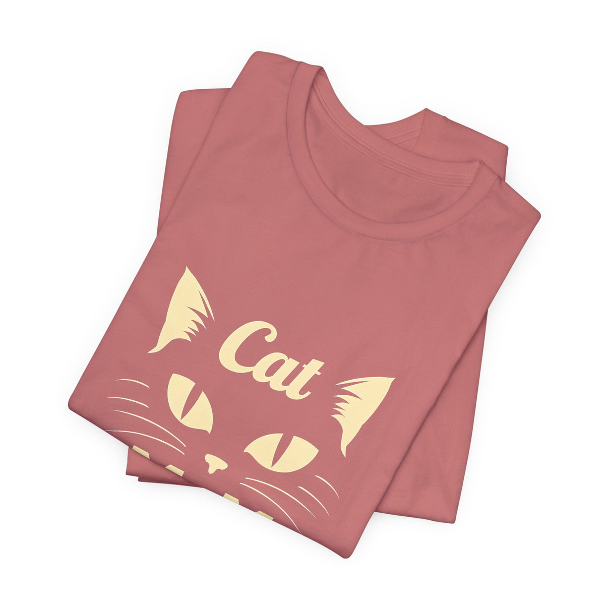 Cat Mom T-Shirt — Cute Cat Face Graphic Tee for Cat Lovers